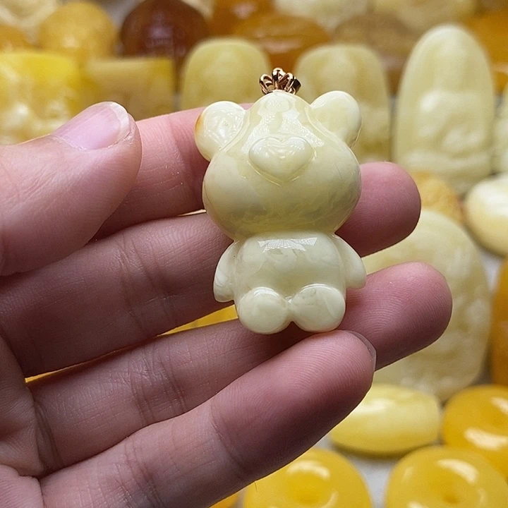 琥珀颈饰未镶嵌琥珀蜜蜡吊坠
