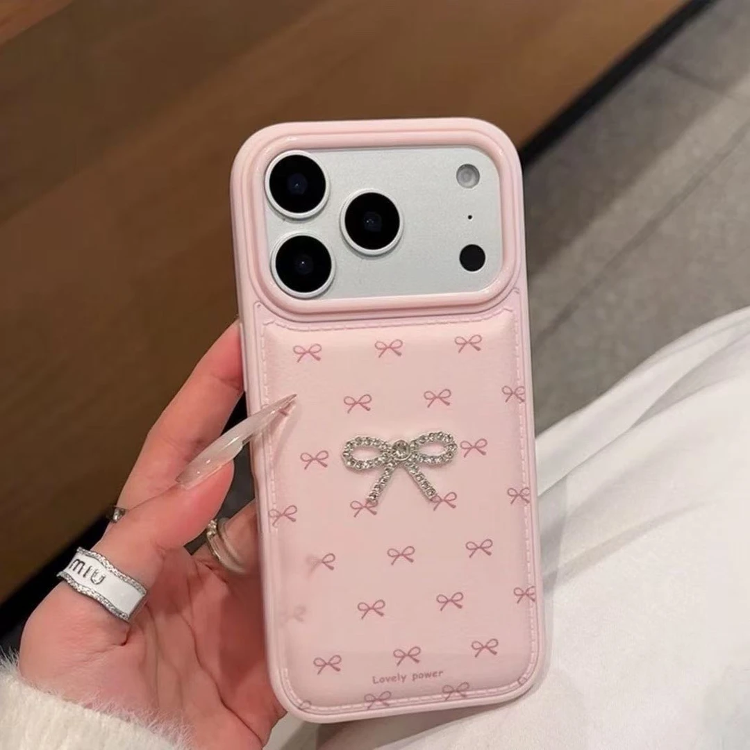 蝴蝶结适用苹果17手机壳13/14ProMax卡通iPhone16/INS风17P