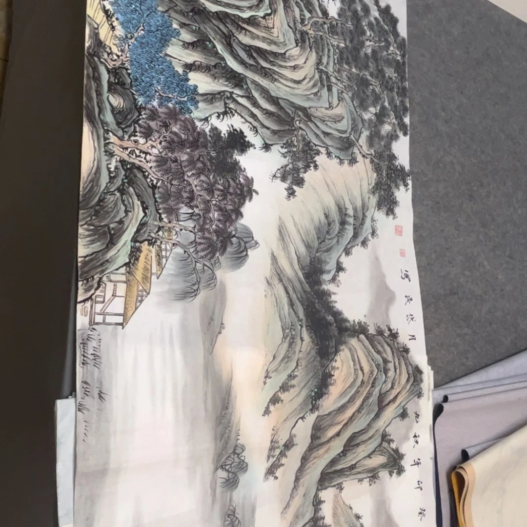 国画12.9纯手绘无边框作品