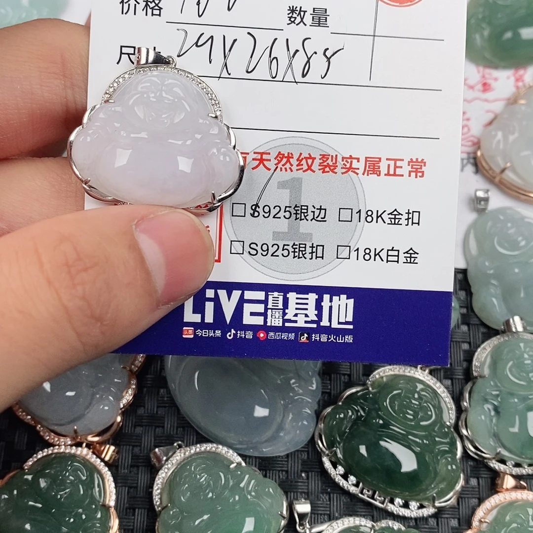 翡翠银S925镶嵌颈饰