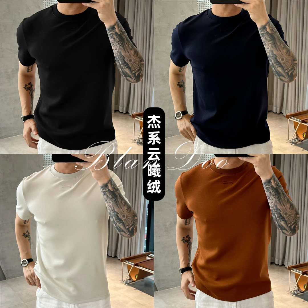 （秋款）BLANDOO  "云曦绒” 亲肤软糯山羊绒混纺小标T恤25B9246