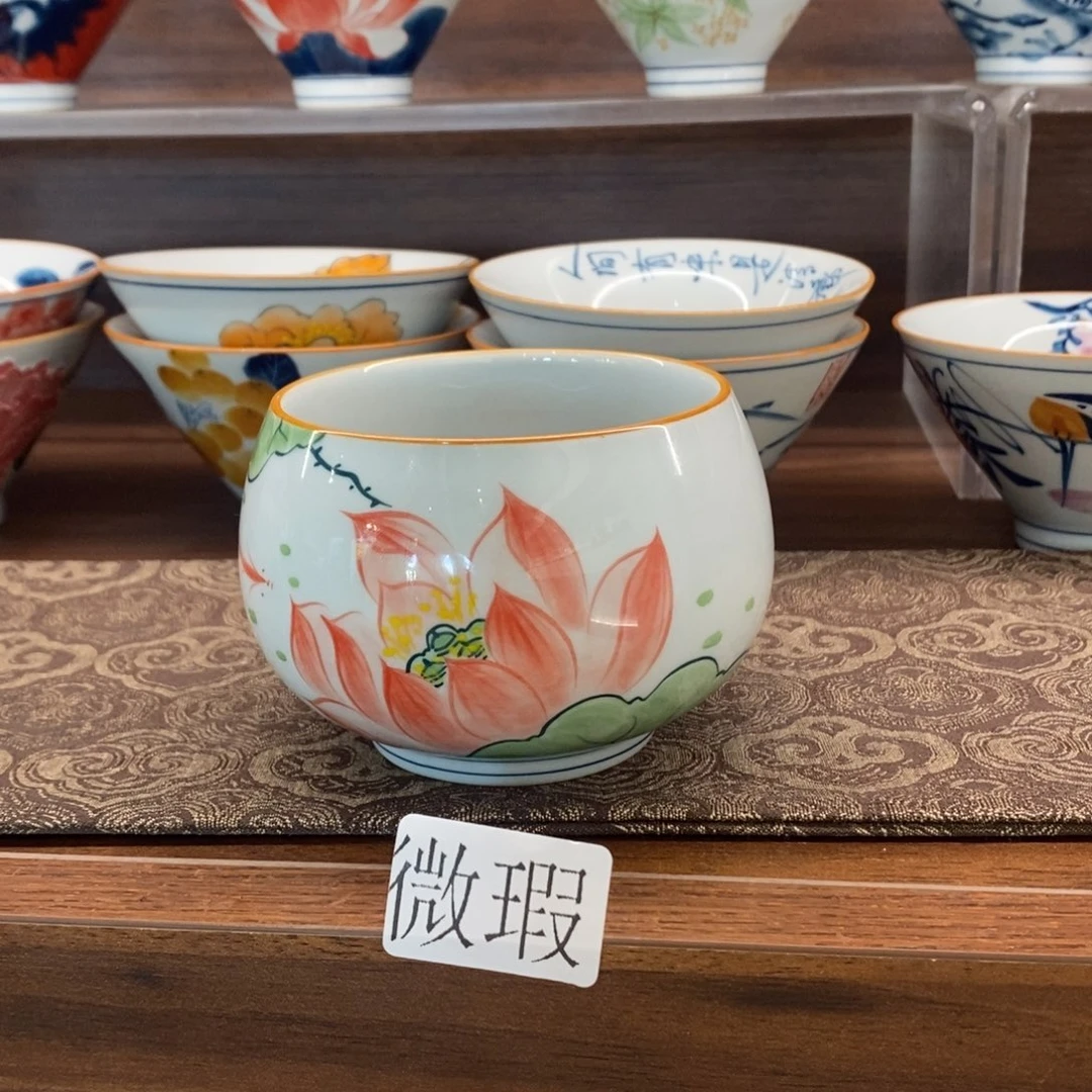 釉下彩老陶泥手工绘制
