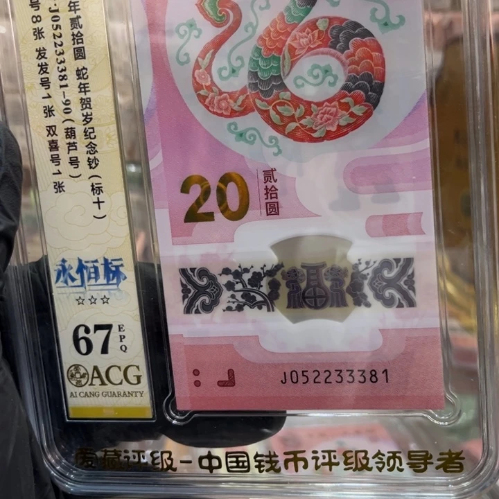 塑料蛇钞中间豹67分标十052233381