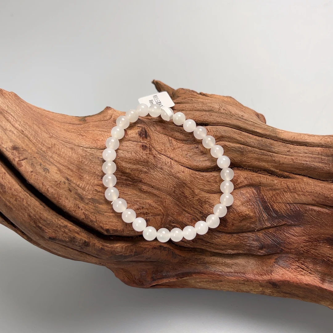 和田白玉圆珠手串6mm
