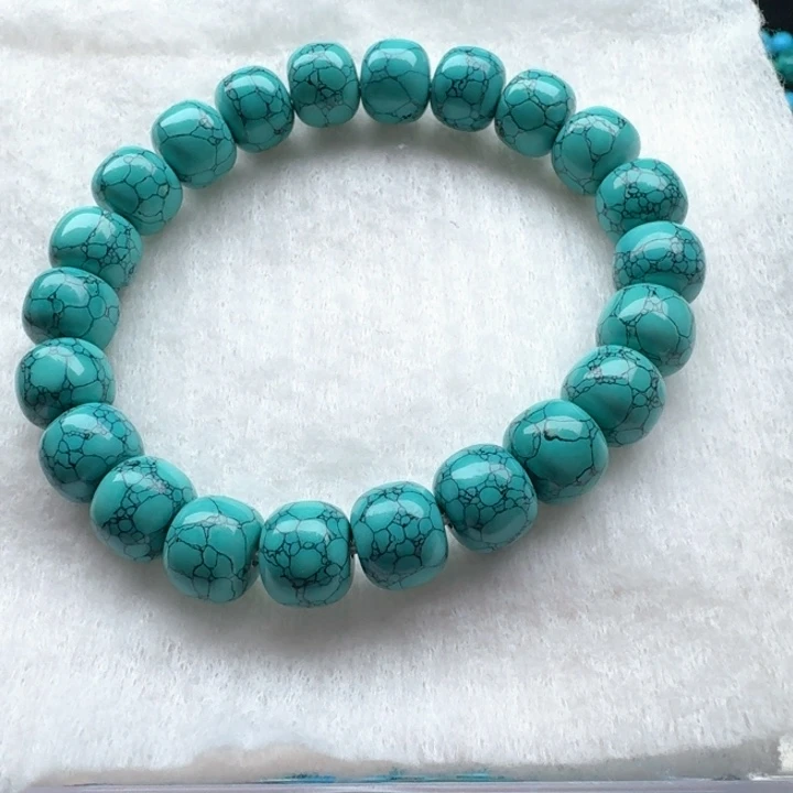 10/8➕绿水草纹老型珠手串一条