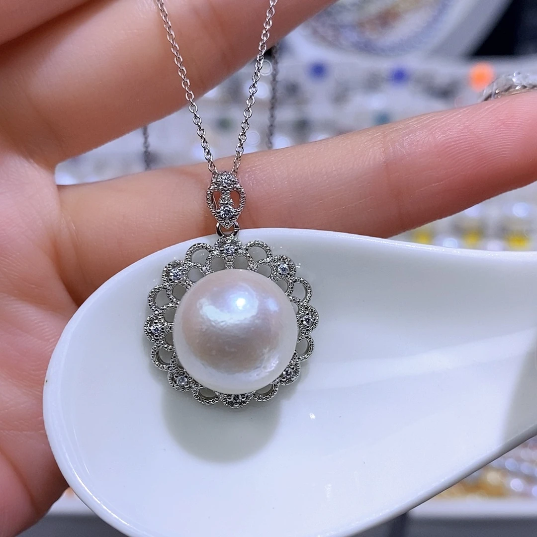 颈饰合金淡水珍珠F