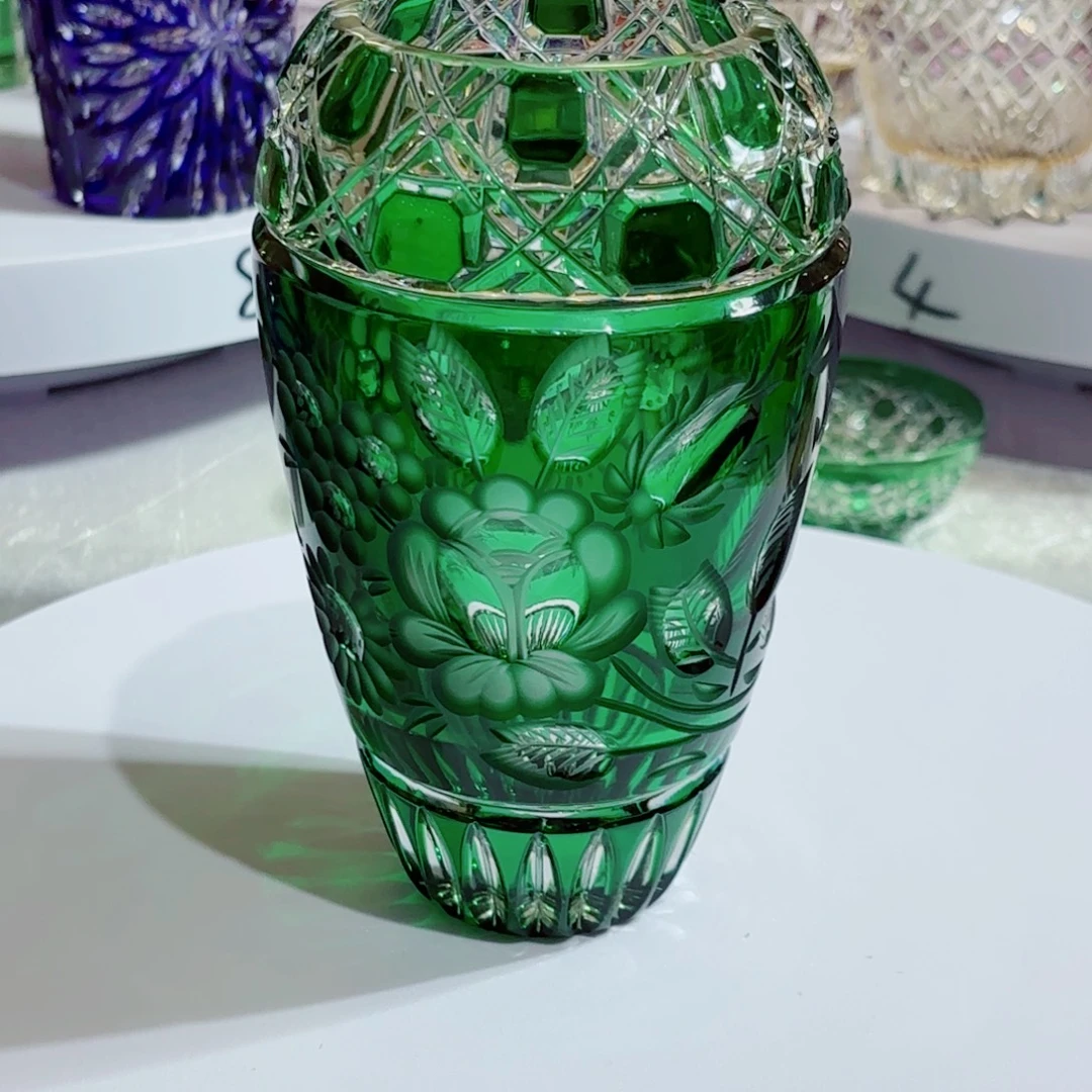 水晶玻璃手柄款梅森花瓶