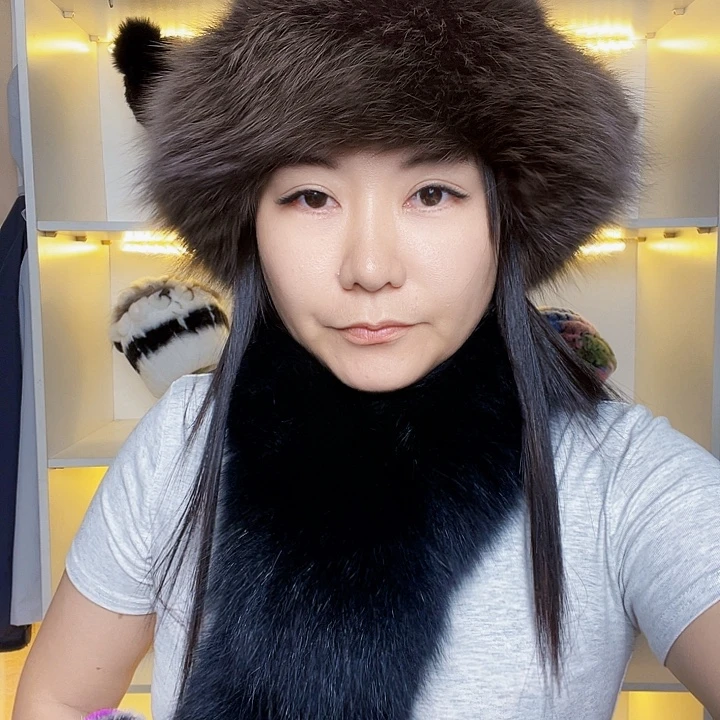 头层牛皮革狐狸毛