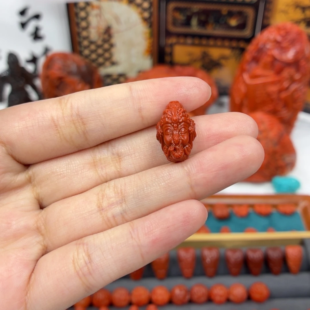 南红玛瑙未镶嵌配饰南红象三通