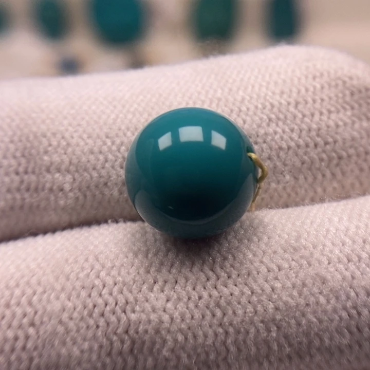 未镶嵌绿松石珠宝奇石圆珠12mmAA877