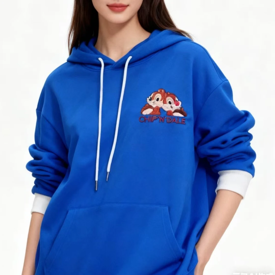 2025春秋新款连帽拼色卫衣休闲时尚百搭洋气显瘦女上衣50016长62