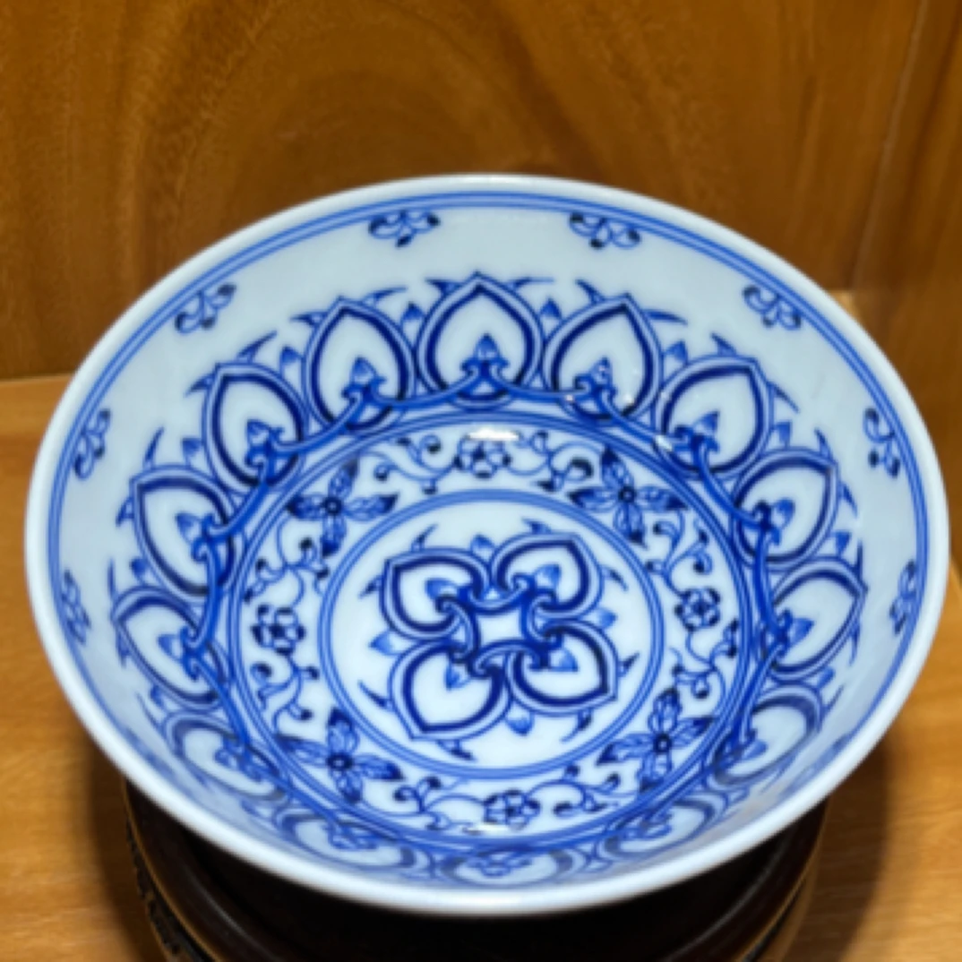 熙工坊 陶瓷手绘主人杯 青花宝相花普洱杯全手工 景德镇高温瓷