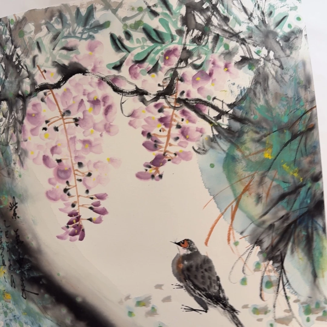 国画国画作品山水花鸟纯手绘