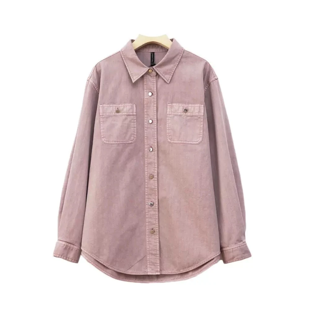 美亚恩NANA【干枯玫瑰】100%棉牛仔外套工装口袋水洗时尚减龄C0131