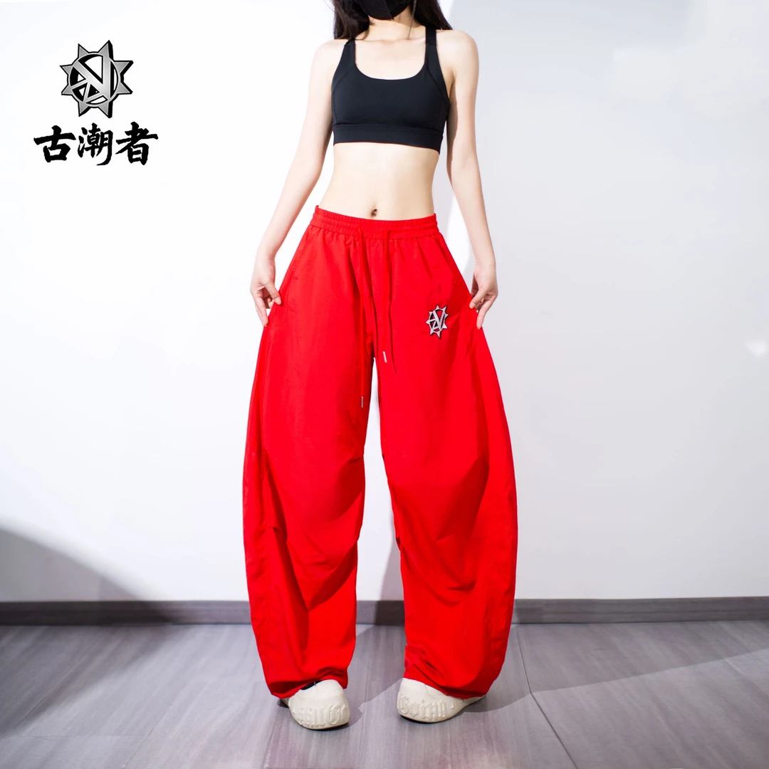 十三姨2025夏季新款薄款休闲裤长裤卫裤健身灯笼裤阔腿透气