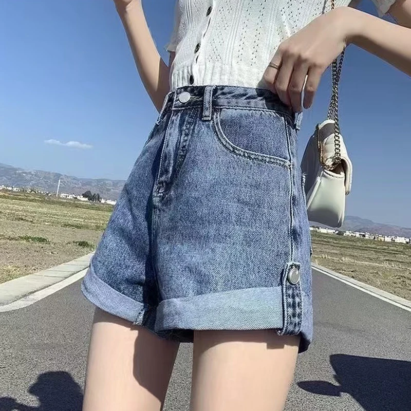 【301-400】款牛仔短裤【直播拍链接】高腰减龄流苏破洞牛仔三分裤