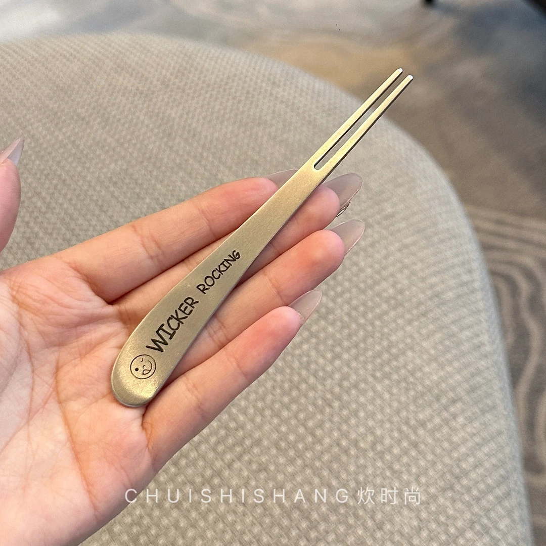 【老板娘特价出】304不锈钢笑脸叉子ins冰淇淋甜品勺叉水果叉B04