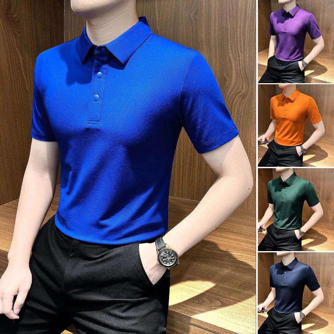 新疆长绒棉男士polo衫夏季男款爆款2025新款男装克莱因蓝短袖t恤