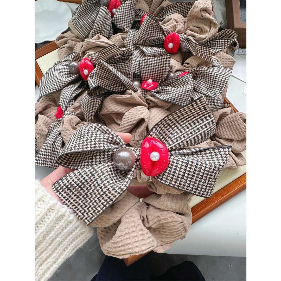 卡格格文艺高品发圈 小众手工可爱蝴蝶结发饰头饰发绳