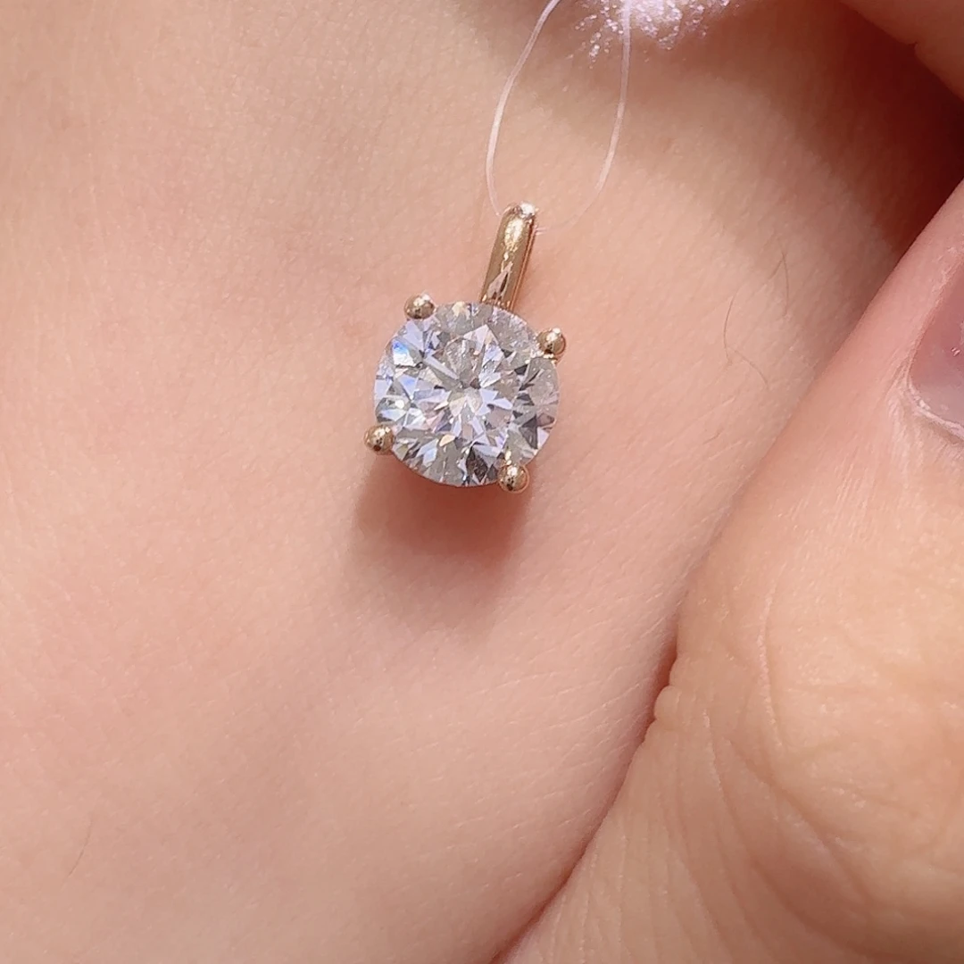 实验室培育钻石18K金镶嵌颈饰