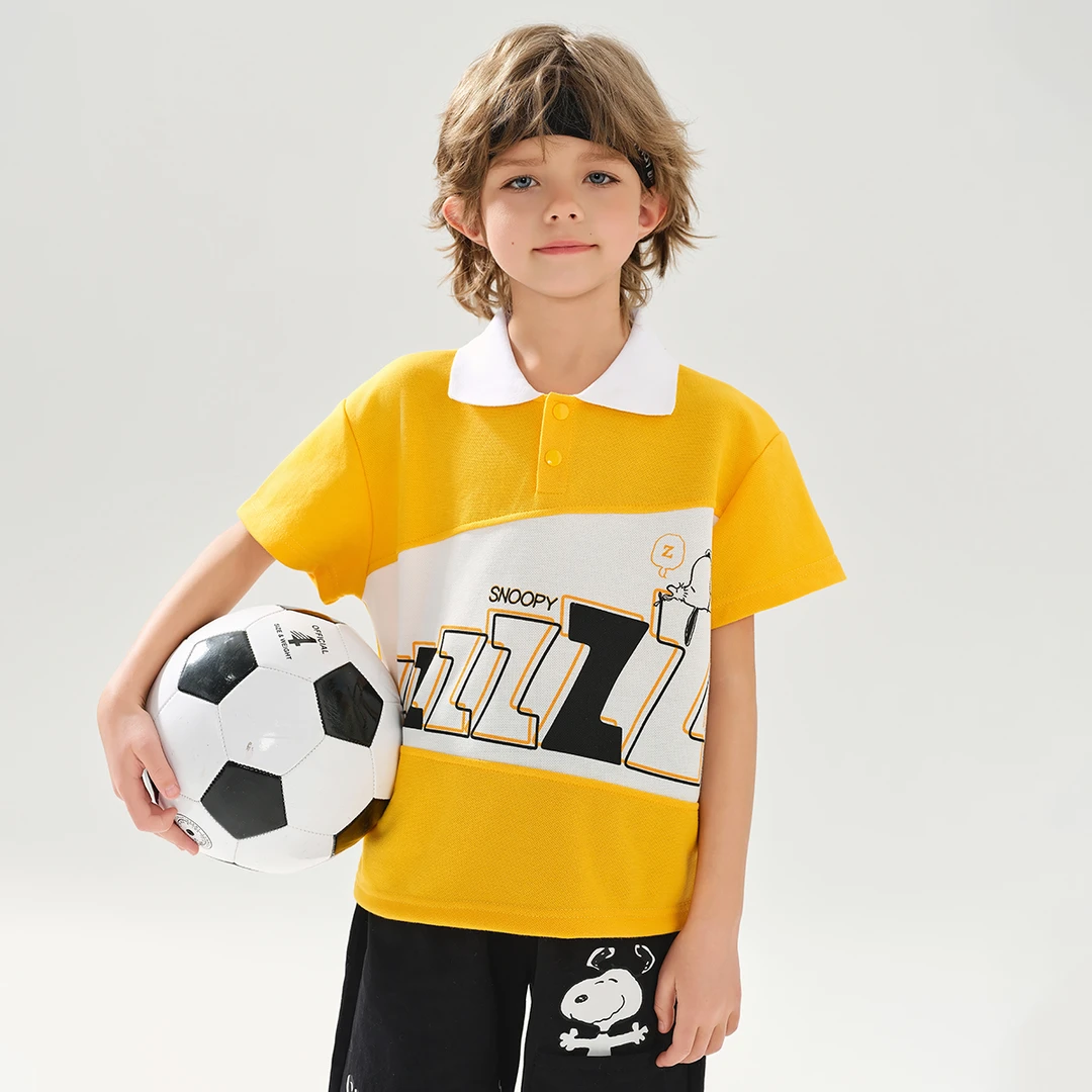 【洛儿妈青货福利】中大童POLO衫休闲时尚印冰感棉短袖4T131