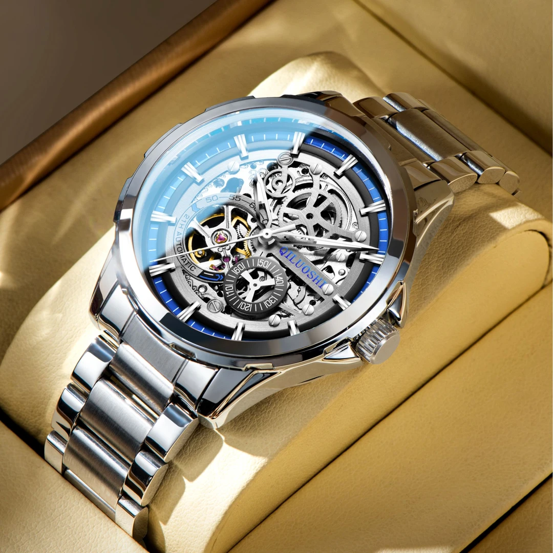 QLLS/奇洛时旗舰店正品男士男款手表高端黑武士防水全自动机械表