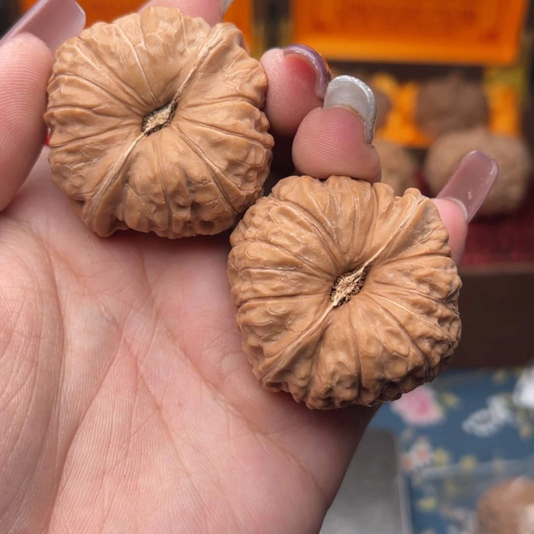 文玩核桃把件土*人南瓜墩42