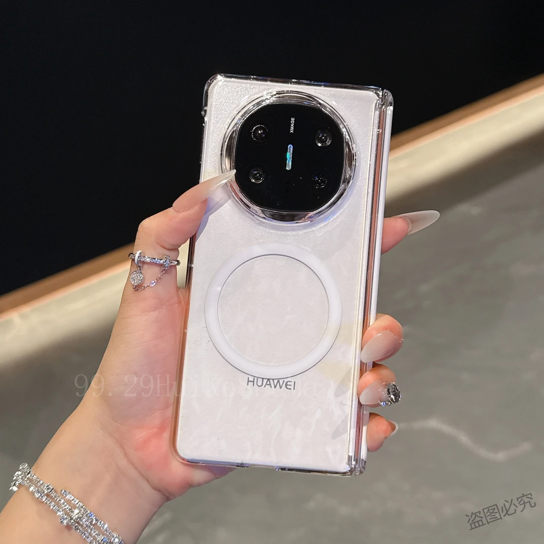 适用华为MateX6手机壳中轴保护折叠屏X5典藏高档透明X6磁吸保护壳