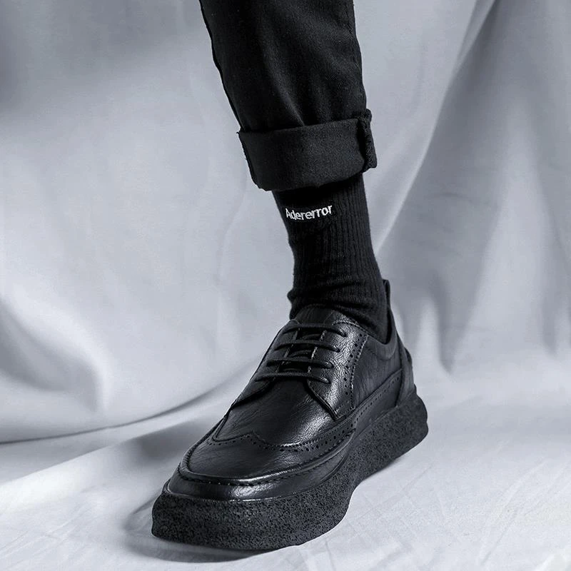 PTRICH春季男士内增高韩版马丁鞋男正装潮流夏季青年新郎婚鞋