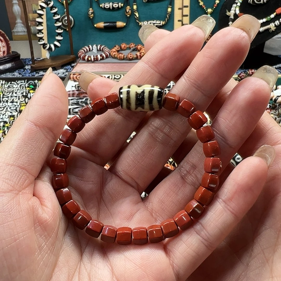 玛瑙/玉髓未镶嵌珠宝半成品老冯桶珠手串