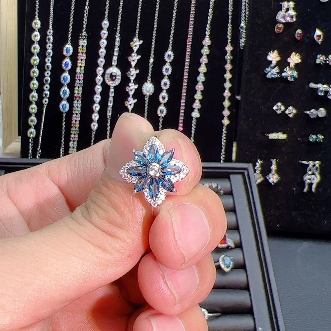 紫晶珠宝半成品银S925镶嵌