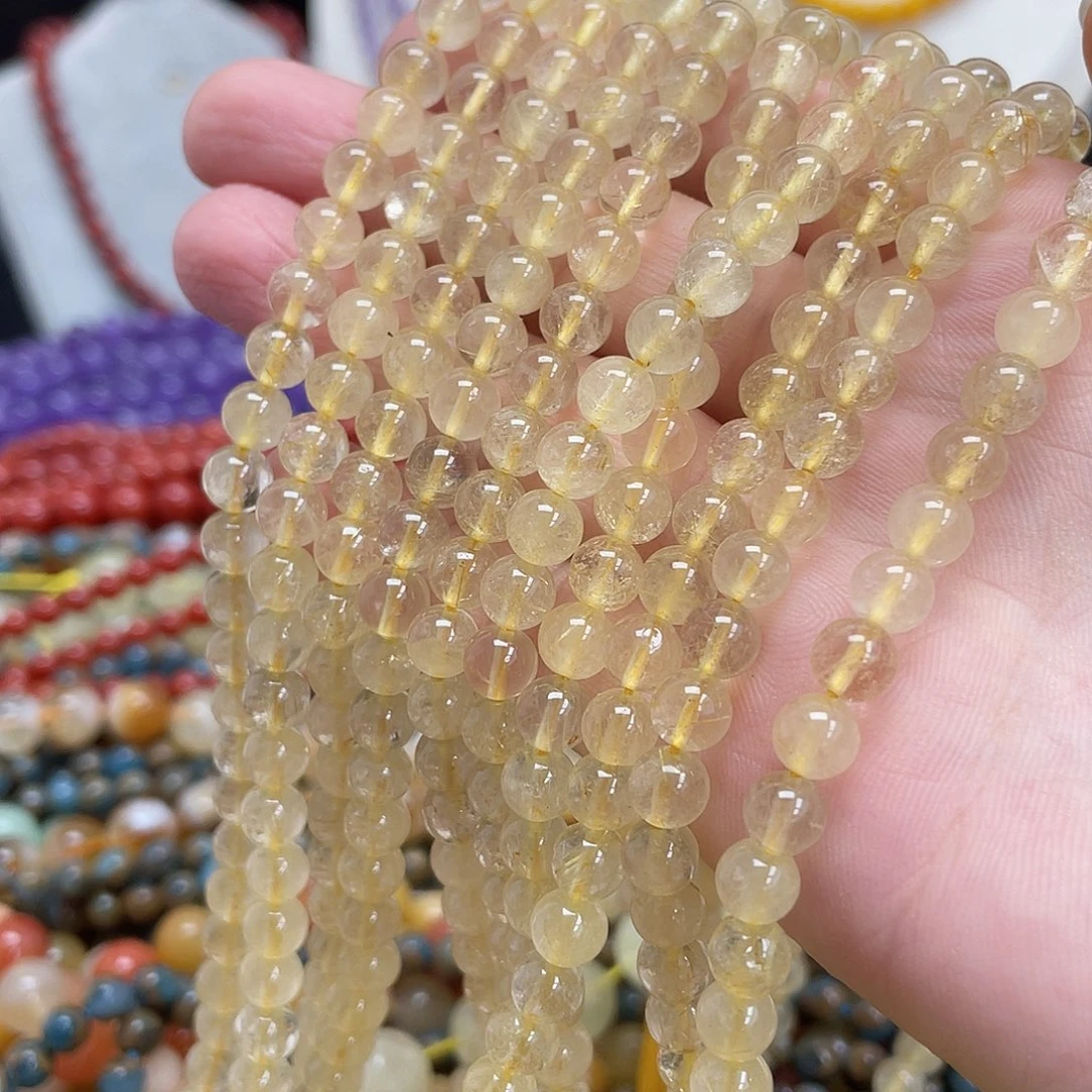 玛瑙/玉髓未镶嵌半成品金发晶6m