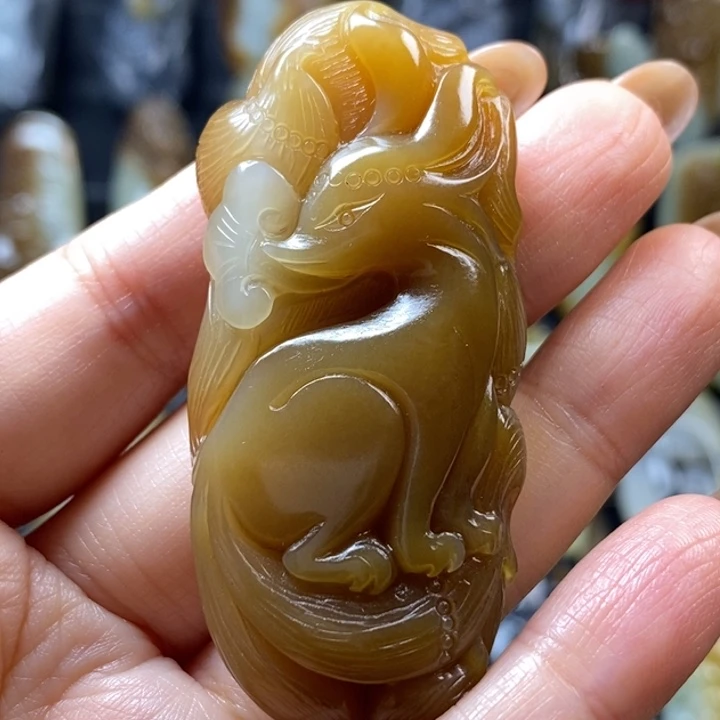 和田玉未镶嵌挂件