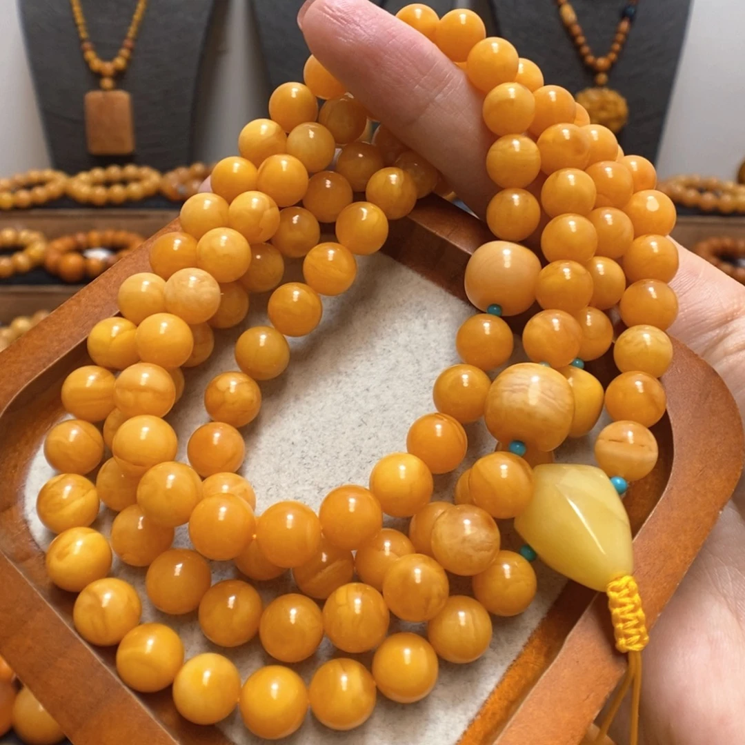 未镶嵌蜜蜡手链蜜蜡