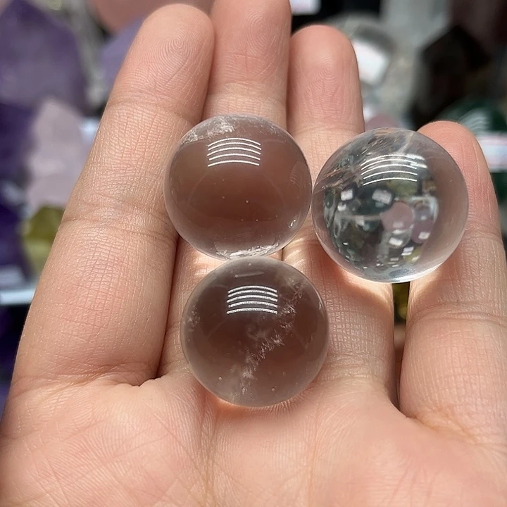 未镶嵌水晶珠宝半成品47克白水晶小球