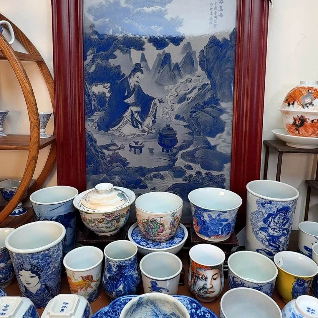 自***在景德镇全手工手绘陶瓷