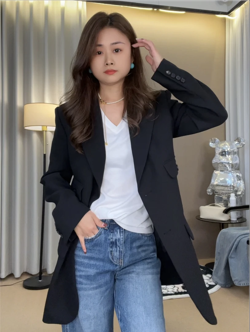 “曼城利兹”2026春秋款口袋韩版西装外套9762