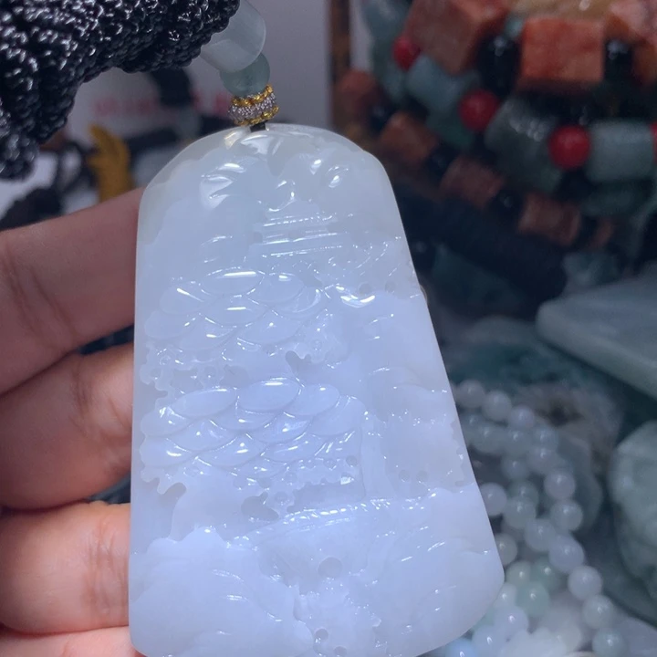 颈饰未镶嵌翡翠保真天然A货翡翠