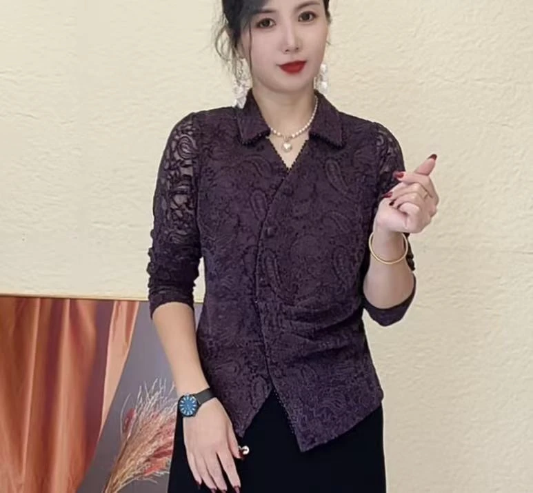 2025秋款时尚气质显瘦百搭洋气女神打底女士上衣小衫#666