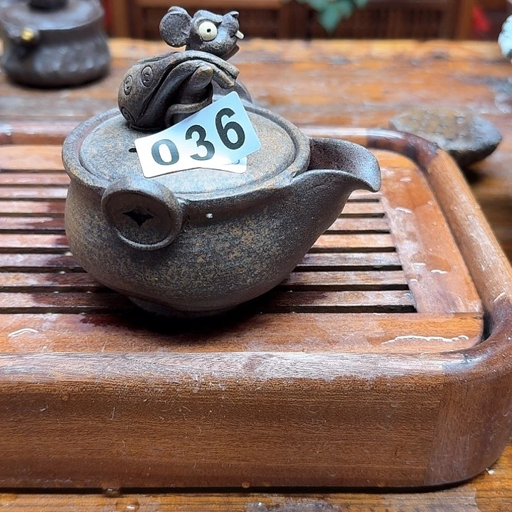 纯手工制作粗陶茶具