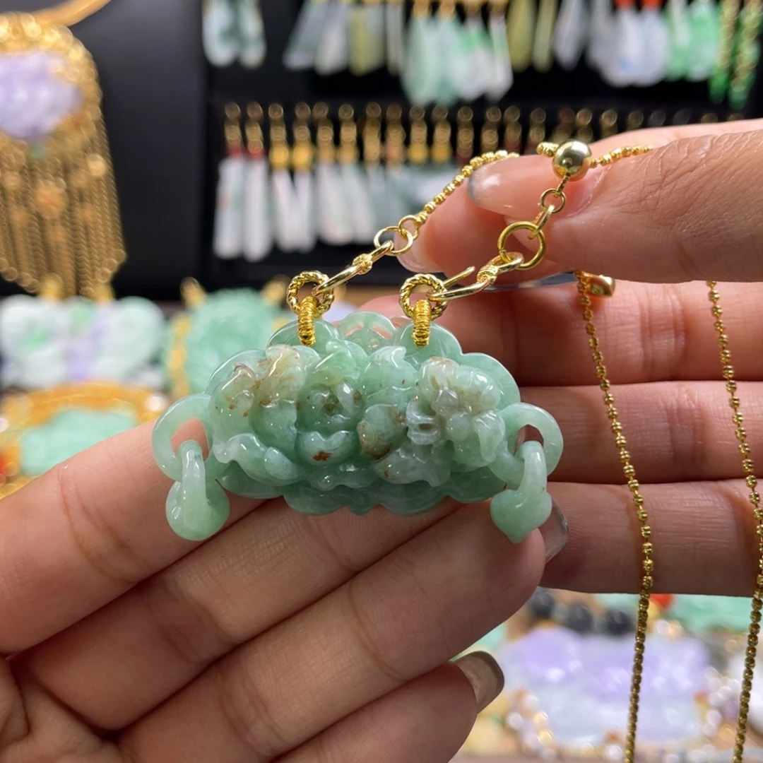 颈饰未镶嵌翡翠代编织