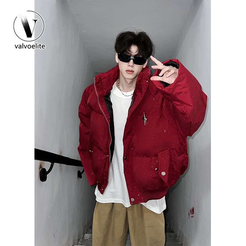 VALVOELITE棉服男冬季新款加厚保暖棉衣外套美式高男冬季美式棉衣