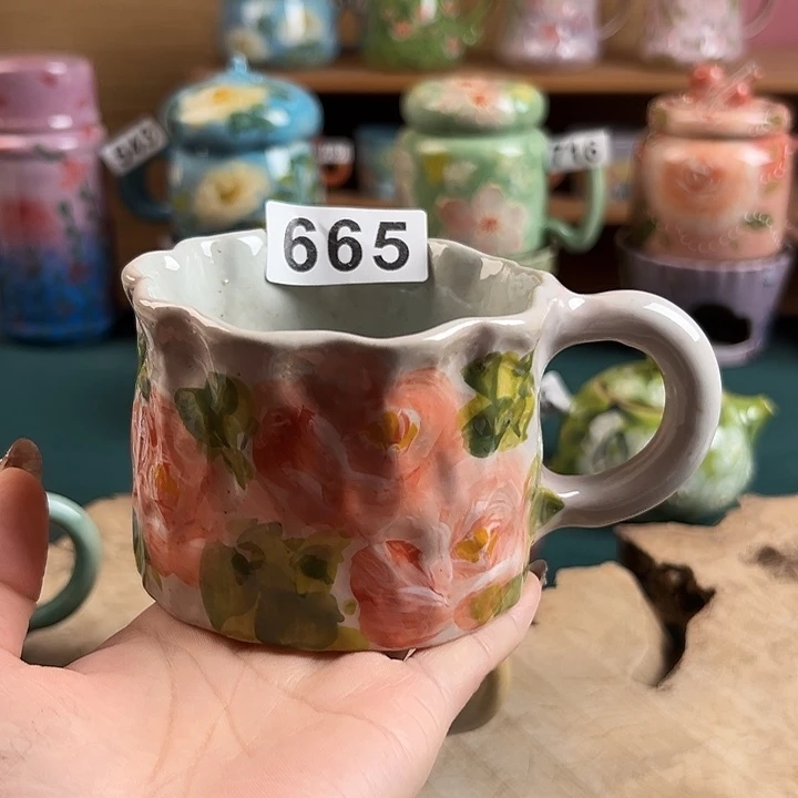 景德镇陶瓷手绘作品665大瑕