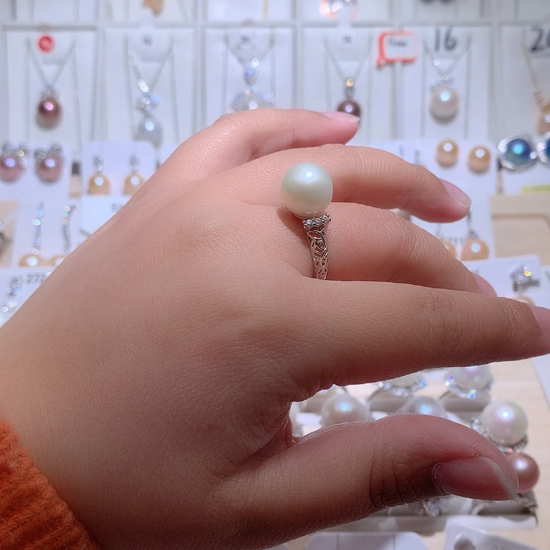 淡水珍珠戒指未镶嵌CC11.4mm