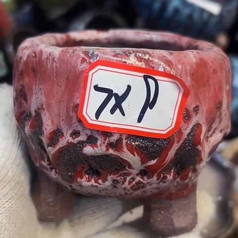 红陶粗陶花盆手工