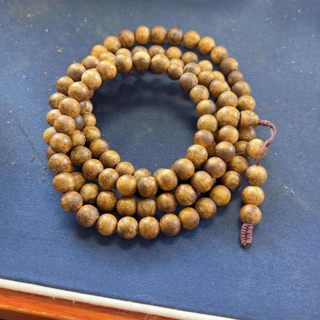 沉香手串醇化老白棋多圈沉香手串25克