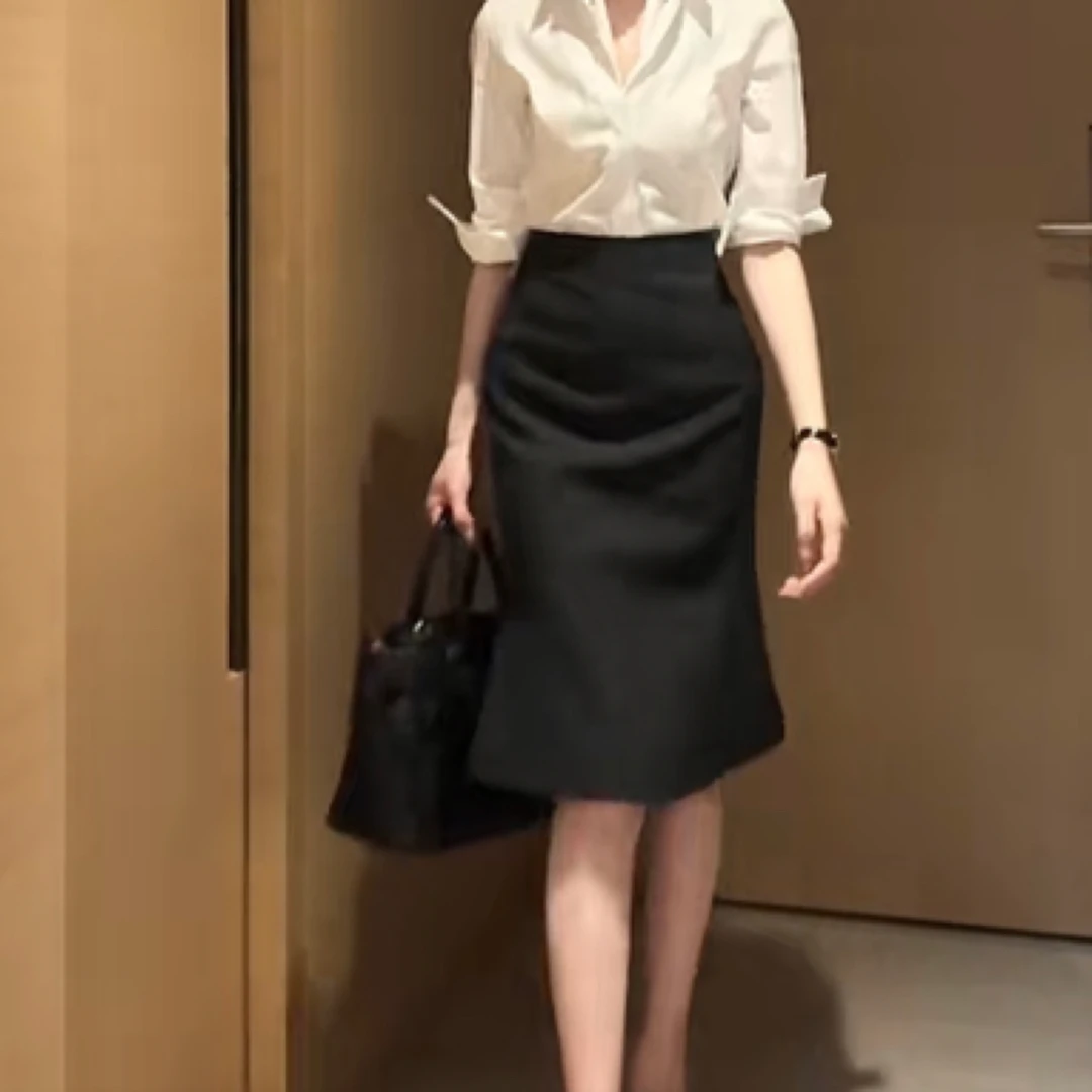 【月照香浓】高级感气质时尚通勤显瘦半身裙7007款