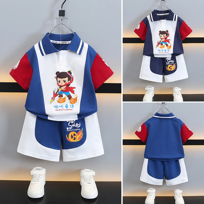 儿童服装中小童夏装套装2025新款宝宝洋气童装时髦小孩短袖衣服潮
