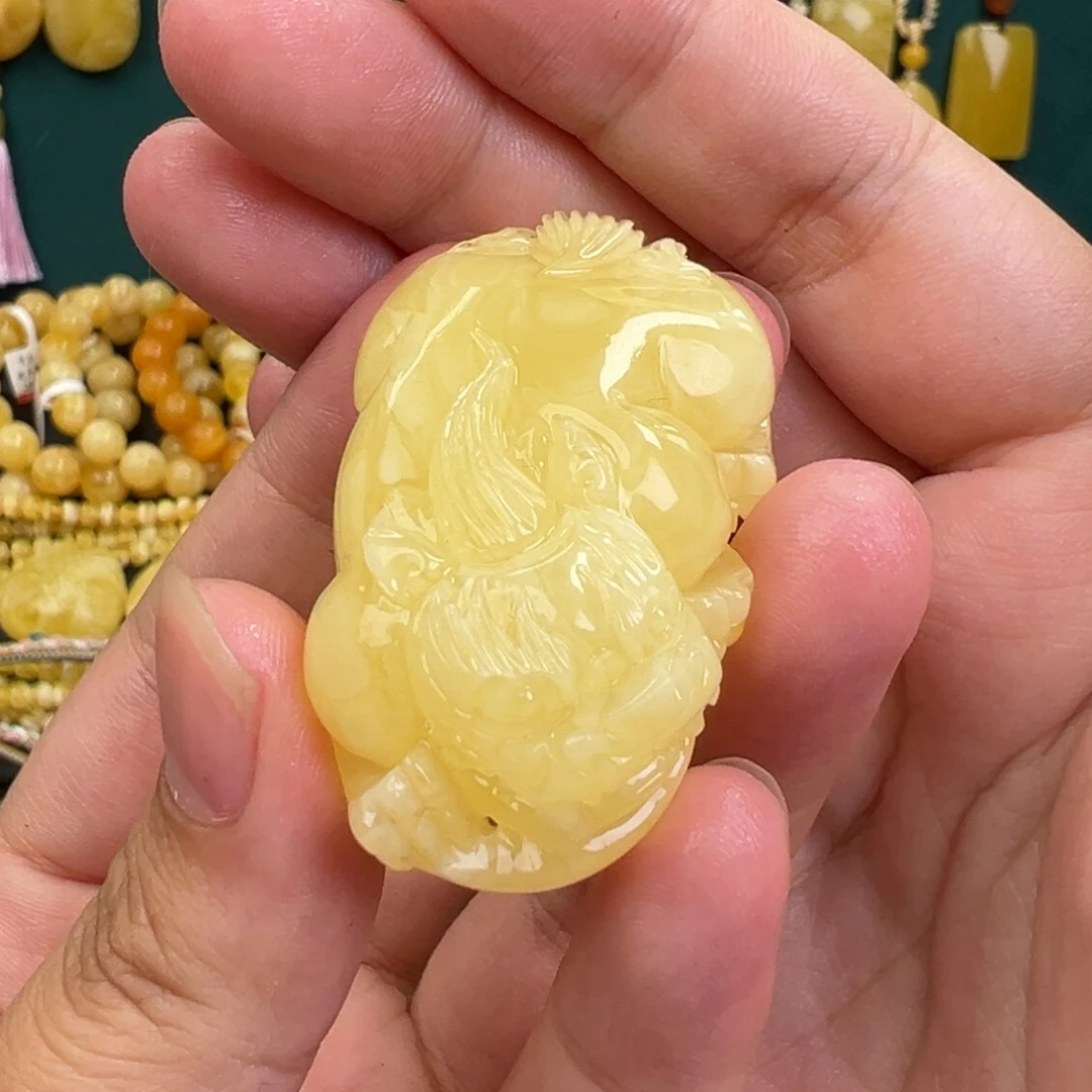 琥珀手链未镶嵌哎*呦貔貅