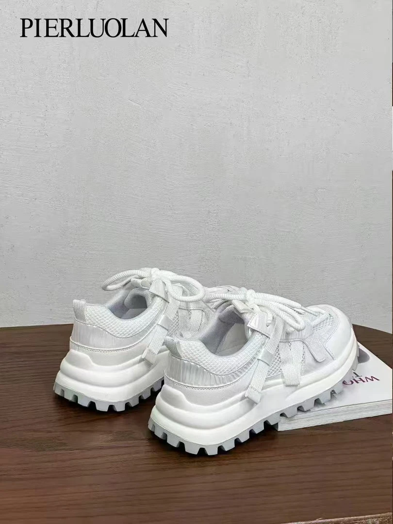 皮尔罗兰潮流透气女鞋时尚夏季运动鞋厚底19216BS
